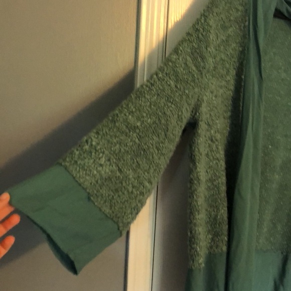 Soft Surroundings Wool Boucle Cardigan in Teal - Picture 6 of 12